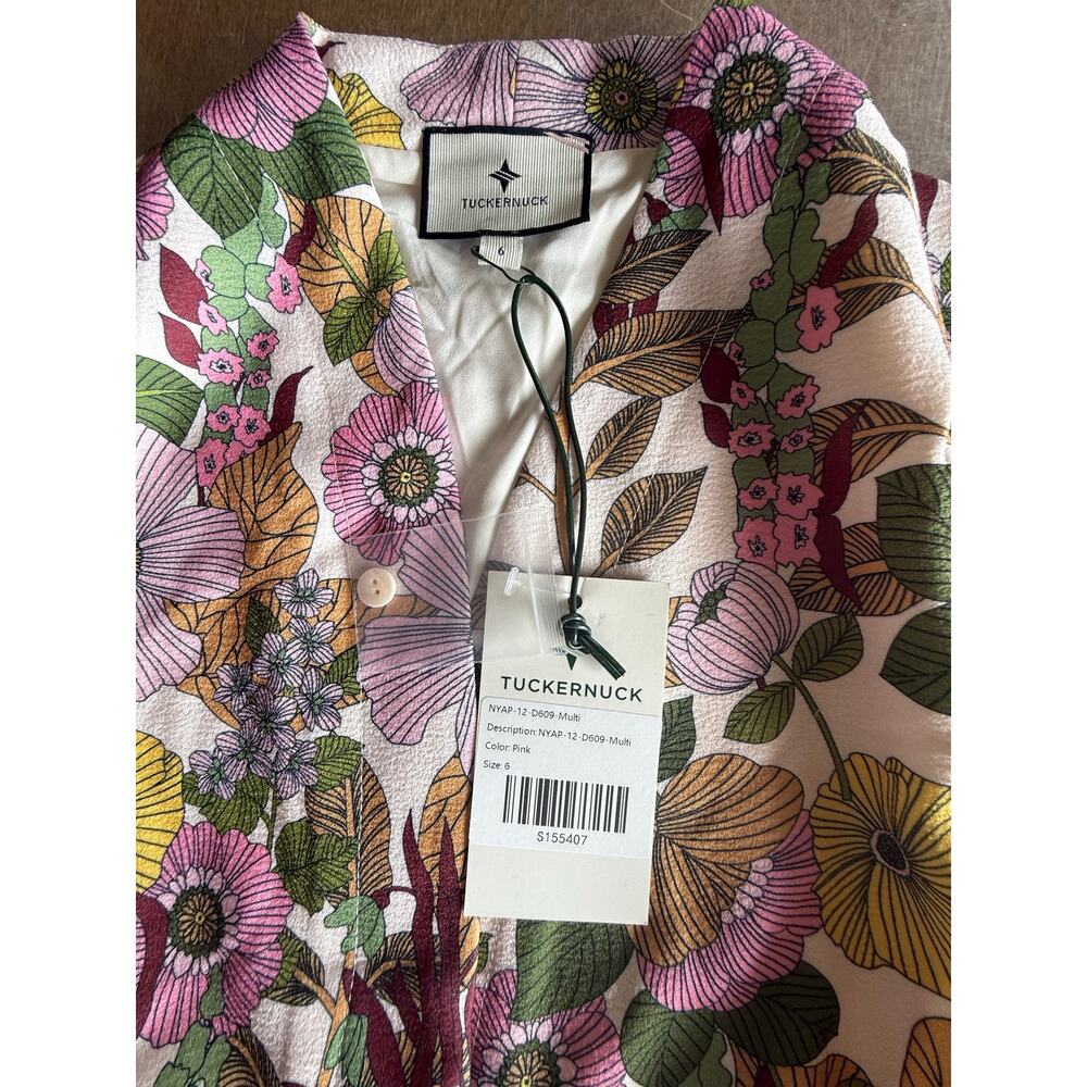 NWT Tuckernuck Adalie Wildflower Fields Floral Pink Jumpsuit 6 $298 - Picture 2 of 6